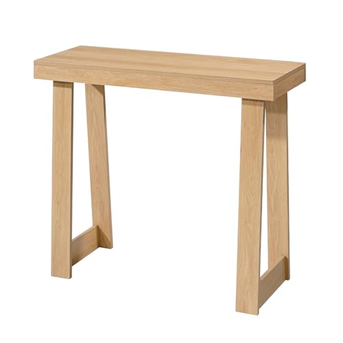 VEVOR 36 in Console Table, Modern Desk Behind The Couch, Wooden Rectangle Entrance Desk, Narrow Long Sofa Table Accent Stand, Ideal for Hallway, Bedroom, Living Room, Foyer, Easy Assembly, Natural VEVOR