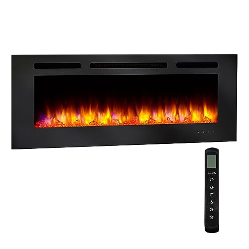 SimpliFire 48-Inch Allusion Linear Electric Fireplace (SF-ALL48-BK)