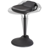 SONGMICS Ergonomic Wobble Stool, Height Adjustable Standing Desk Stool 23.6-33.3 Inches, Swivel Balance Chair with Non-Slip Base, Standing Chair, for Active Sitting, Office, Home, Ink Black UOSC12BK SONGMICS
