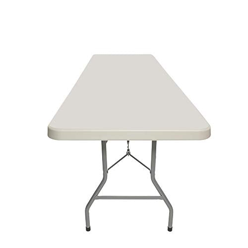 OEF Furnishings 8 Foot Heavy Duty Folding Table, 30" x 96", Light Grey OEF Furnishings