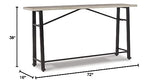 Signature Design by Ashley Karisslyn Urban Industrial Counter Height Long Table, Black & Beige Signature Design by Ashley