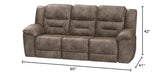 Signature Design by Ashley Stoneland Faux Leather Power Reclining Sofa, Light Brown Signature Design by Ashley
