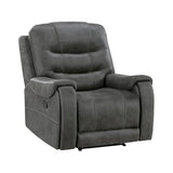 Lexicon Manual Recliner Chair, Home Theater Seating Recliner Armchair, Polished Microfiber Wall Hugger Manual Reclining Sofa Chair for Living Room/Office/Apartment, Dark Gray Lexicon