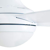 Prominence Home Ashby Modern 52 Inch Ceiling Fan with Light, LED Fan with Remote Control, Tri-Mount Indoor Fan with 5 Blades, White and Gray Oak Blade Finish Options, Farmhouse White (80094-01) Prominence Home