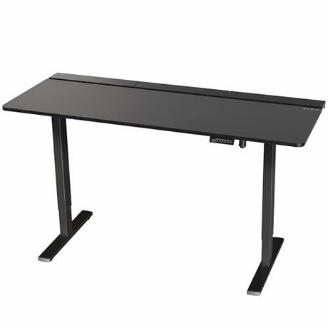 VIVO Electric 71 x 30 in Standing Adjustable Gaming Desk with Hidden Cable Trays, Full-Size Mouse Pad, Holds 220 lbs, Black Top Black Frame, DESK-KIT-1B6-P3B-71 VIVO