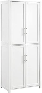Crosley Furniture Savannah Tall Pantry, White Crosley Furniture