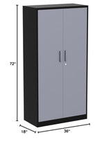 Letaya Metal Storage Cabinet,72'' Employee Lockers Steel Wardrobe with Lock Door for Office,Home,School,Gym,Fire Department,Hotel(72“-Black&Gray) Letaya