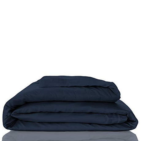 KICKEE Luxury Duvet Cover, 100% Viscose from Bamboo, Hotel Style, Silky Soft Comforter, Minimalist Bedding Collection(Suede Blue, Full/Queen) Kic Kee Pants
