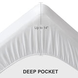 2 Pack Twin Mattress Protector Pad Waterproof Quilted, Breathable & Cooling Twin Size Mattress Cover Fitted for Kids with Deep Pocket Up to 14" for Single Bed, (White) SPRINGSPIRIT