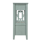 Knocbel Farmhouse Entry Console Table with 2 Storage Drawers 2 Cabinets and Open Shelf, Entryway Hallway Living Room Kitchen Sofa Table, 36.02" W x 12.99" D x 31.5" H, Retro Blue Knocbel