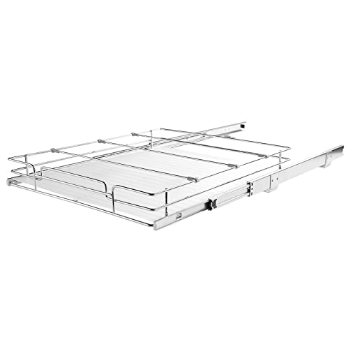VEVOR 17"W x 21"D Pull Out Cabinet Organizer, Heavy Duty Slide Out Pantry Shelves, Chrome-Plated Steel Roll Out Drawers, Sliding Drawer Storage for Home, Inside Kitchen Cabinet, Bathroom, Under Sink VEVOR