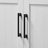 Yaheetech Kitchen Cart with Bamboo Tabletop, 34.5" Width Rolling Kitchen Island with Drawer and Adjustable Shelf, Storage Cabinet with Spice Rack Towel Bar for Dining Room Kitchen Living Room, White Yaheetech