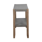 Alaterre Furniture Newport Living Room Collection – 40" Rustic Industrial Sofa or TV Console Table with Faux Concrete Top, Lower Shelf and Light Amber Wood Frame (Concrete Gray) Alaterre Furniture