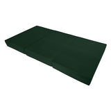 D&D Futon Furniture Hunter Green Twin Size Shikibuton Trifold Foam Beds, Folding Ottoman Mattresses, High Density Foam, 75 x 39 x 6 in Thick D&D Futon Furniture
