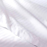 sheetsnthings Damask Stripes 650-Thread-Count Cotton-Blend 4PC Full Bed Sheets Set, White sheetsnthings