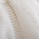 YIKUSH Full Comforter Set Fluffy White Full Size Bed Set Faux Rabbit Fur Fluffy Shaggy Furry Winter Bedding Ultra Soft Plush and Warm All Season 1 Comforter with 2 Pillow Cases (Full, White) YIKUSH