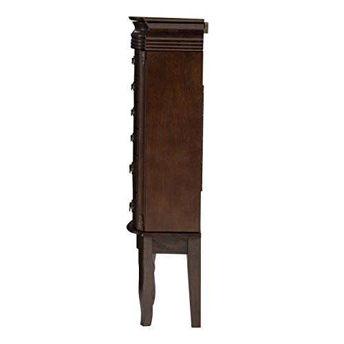Powell Italian Influenced Transitional Espresso Jewelry Armoire,Brown Powell Furniture