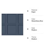 Holden Decor Modern Wood Panel 3D Effect Wooden Panelling Wallpaper Feature Wall 10m Roll [Navy Blue 12980],Wood,Navy Blue Holden Decor