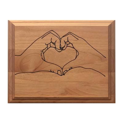 Personalized Valentine's Day Wooden Plaque - Custom Heart Hands Design Gift for Boyfriend, Girlfriend, Valentines Day Gifts for Her, Him, Wife, Husband, Women, Men, Romantic Customized Couples Sign CHEERZEER CUSTOMIZE
