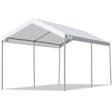 ADVANCE OUTDOOR Adjustable 10x15 ft Heavy Duty Carport Car Canopy Garage Boat Shelter Party Tent, Adjustable Height from 9.5 ft to 11 ft, White ADVANCE OUTDOOR