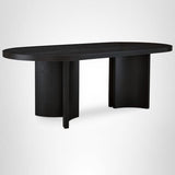 Signature Design by Ashley Rowanbeck Minimalist Dining Table for 8 People, Black Signature Design by Ashley