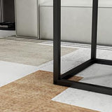 HAHRIR Nesting Table Set of 3 Side Tables, Modern Coffee Table Stacking End Table with Metal Frame (A-Square, Grey) HAHRIR