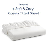 Queen Fitted Bed Sheet - Bottom Single Fitted Sheet Only - Ultra-Soft Hotel Luxury Bedding w/ 8-16 Inch Deep Pockets - Breathable, Cooling & Wrinkle Free - Easy-Care, Fade & Shrink Resistant - White CGK Unlimited