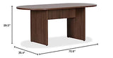 Lorell, LLR69988, Essentials Walnut Laminate Oval Conference Table, 1 Each Lorell