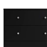 Pemberly Row 3PC Engineered Wood Dresser and Nightstands Bedroom Set in Black Pemberly Row