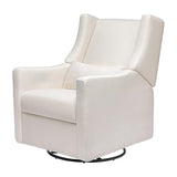 Babyletto Kiwi Recliner and Swivel Glider in Performance Cream Eco-Weave, GREENGUARD Gold Certified, Manual Recline, Water Repellant + Stain Resistant Fabrics