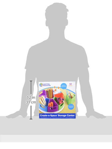 Learning Resources Create a Space Storage Center - 10 Piece set Desk Organizer for Kids, Art Organizer for Kids, Crayon Organizer, Homeschool Organizers and Storage Learning Resources