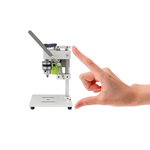 Mini Drill Press, Weytoll 24V Mini Bench Drill, Benchtop Drill Press, Portable Precision Drilling Machine, 7-Speed Low Noise Desktop Drilling Machine for Handicraft DIY Jewelry Making Metal Weytoll