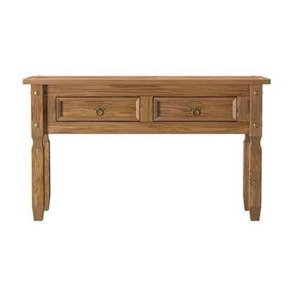 Home Wood Furniture- 2 Drawer Console Table, Sofa Table, Narrow Entryway Table, Accent Table for Hallway and Living Room - WoodArtSupply