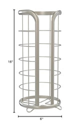 BROOKSTONE, Nickel Toilet Paper Holder, Freestanding Bathroom Tissue Organizer, Minimalistic Storage Solution, Modern & Stylish Design [Holds MEGA Rolls] Brookstone