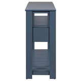 Modern 62.2" Console Table, Sofa Table with 4 Drawers and 2 Shelves, Suitable for Entrance, Hallway, Living Room, Bedroom (Navy Blue@G>) Hlcodca