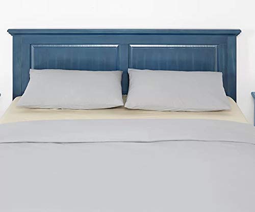 Vibrant Blue Solid Wood Headboard for Full/Queen Beds by Glenwillow Home - WoodArtSupply