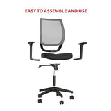 Union & Scale Staples Mesh Back Swivel Office Chair, Ergonomic Fabric Seat, Adjustable Height, Tilt Tension and Tilt Lock, Perfect as an Office or Gaming Chair Union & Scale