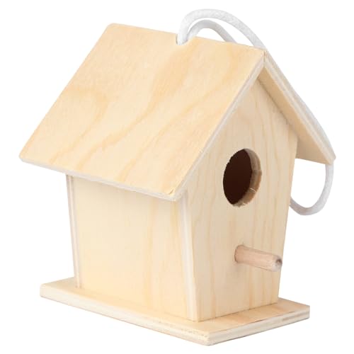 FRCOLOR Nuthatch Bird House Birdhouse Making Craft Supplies Unfinished Wood Birdhouse Kits Birdhouses to Paint Paintable Bird House Small Bird Toys Rural Child Decorations Wooden FRCOLOR