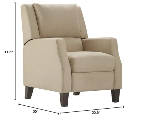 Pemberly Row Modern/Contemporary Push Back Recliner Chair Sand Pemberly Row