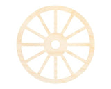 Unfinished Wood Wagon Wheel Shape | Rustic Farmhouse | DIY Craft Cutout | Up to 24" 24" / 1/8" 24 Hour Crafts
