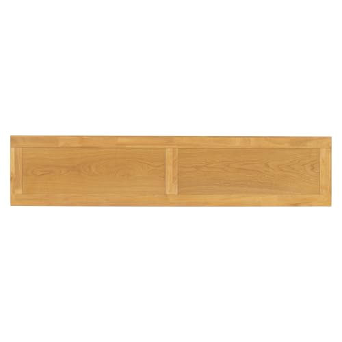 Merax Vintage Console Table with Pine Veneer and Elegance Vase-Leg Design, Sofa Table with Double-Layer Storage for Living Room, Study Room, Entryway Bedroom, Natural Merax