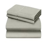 Sanqitara 6 - Piece Bed Sheet Set, 4 Pillowcases + 1 Flat Sheet + 1 Fitted Sheet, Soft & Breathable Bedding for Twin/Full/Queen/King/Cal King (Light Grey, Twin) Sanqitara