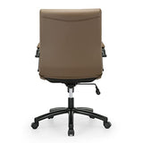 Realspace® Modern Comfort Winsley Bonded Leather Mid-Back Manager Office Chair, Brown/Black, BIFMA Compliant Realspace