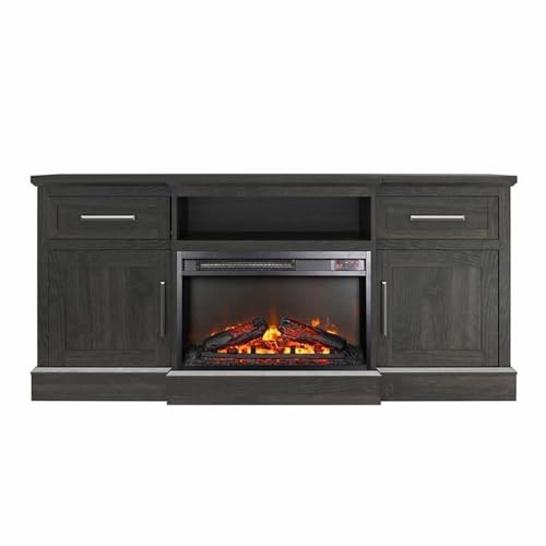 Ameriwood Home Gablewood Electric Fireplace & TV Console for TVs up to 65", Espresso Ameriwood Home