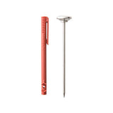 Taylor Instant Read Analog Meat Food Grill BBQ Cooking Kitchen Thermometer with Red Pocket Sleeve for Calibration, 1 inch dial, Stainless Steel Taylor