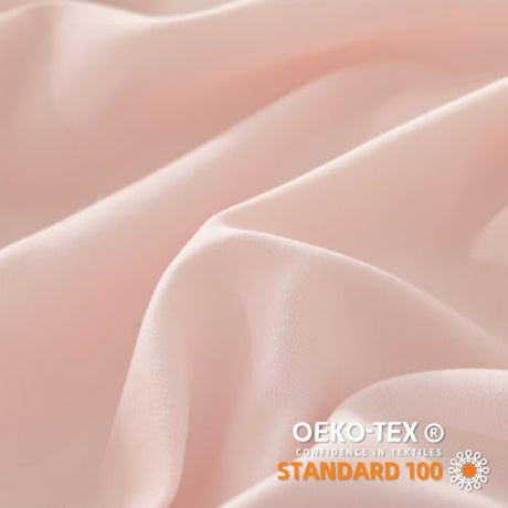 JANZAA Full Size Comforter Pink Comforter Set 3PCS 1 Ruffled Comforter Set and 2 Pillow Cases Blush Pink Bed Set Vintage Farmhouse Shabby Chic Bedding Soft All Season JANZAA