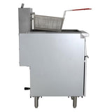 Kratos Commercial Deep Fryer - Three Heating Tubes, Floor Standing, Gas Powered, 40 lb. Capacity, 90,000 Total BTU, 15.5W (29Y-010-NAT) Kratos