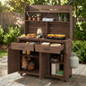 TOPMAX 65"H Large Garden Potting Bench with Storage and Lockable Wheels HouseOfZazla