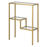 Henn&Hart 22" Wide Rectangular Console Table in Brass, Entryway Table, Accent Table for Living Room, Hallway Henn&Hart