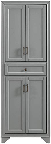 Crosley Furniture Tara Pantry, Distressed Gray - WoodArtSupply